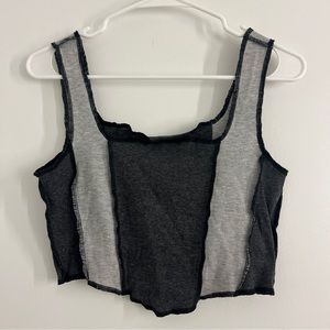 dark and light gray shein ribbed crop tank